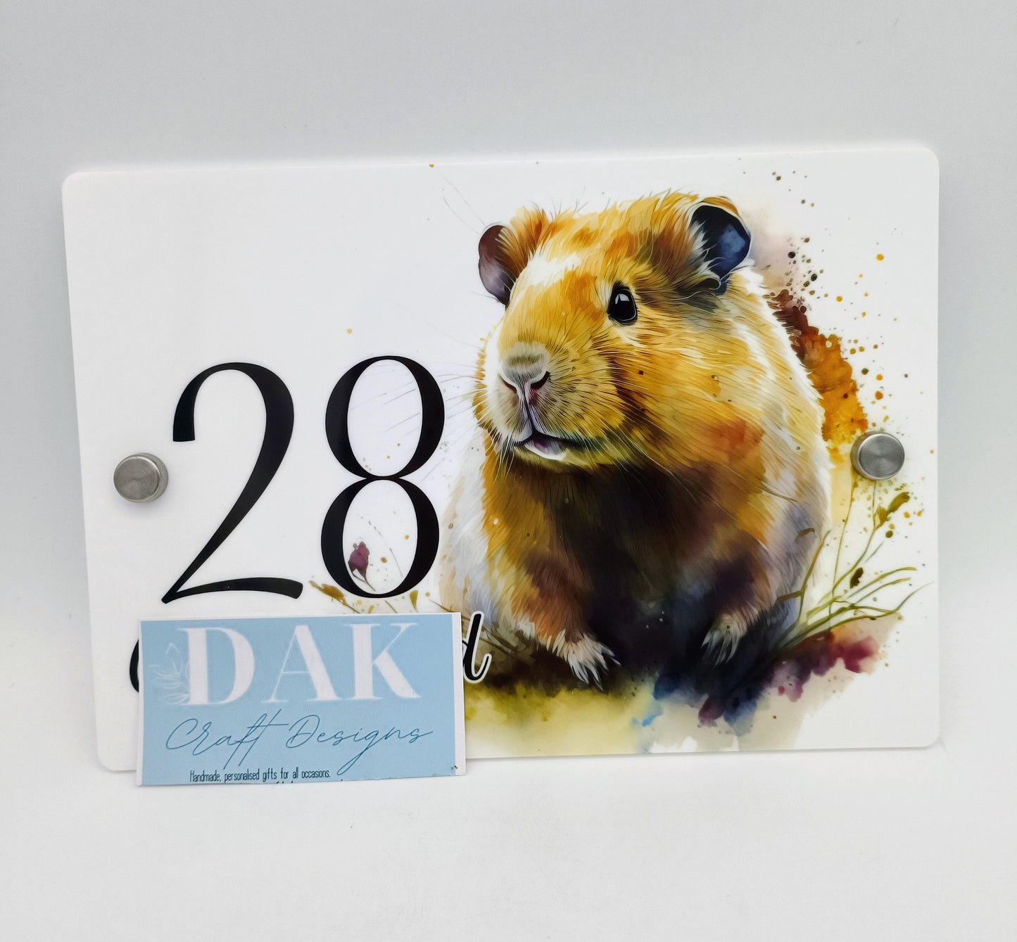 Personalised Guinea Pig Acrylic House Sign | Custom House Number Plaque | New Home Gift