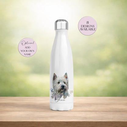 Personalised West Highland Terrier Water Bottle | Westie Dog Gift
