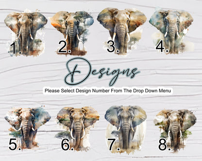 Personalised Watercolour Elephant Mug & Coaster Set | Elephant Lover Gift