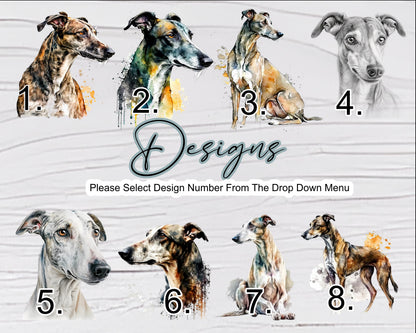 Personalised Greyhound Glass Chopping Board | Dog Lover Kitchen Gift