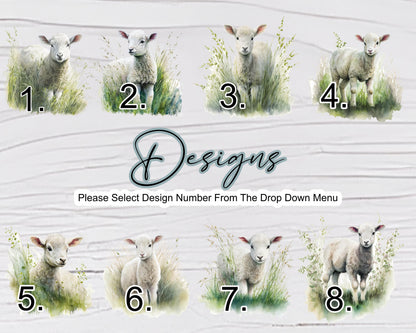 Personalised Watercolour Lamb Mug & Coaster Set | Sheep Lover Gift