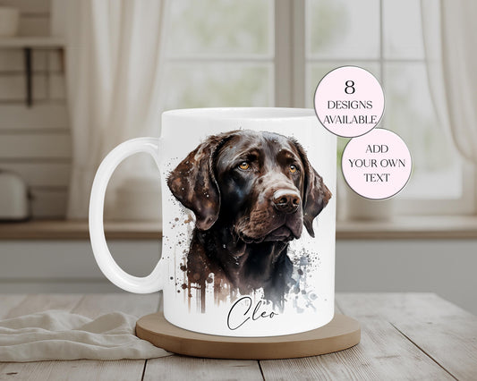 Personalised Chocolate Labrador Mug & Coaster Set | Dog Lover Gift