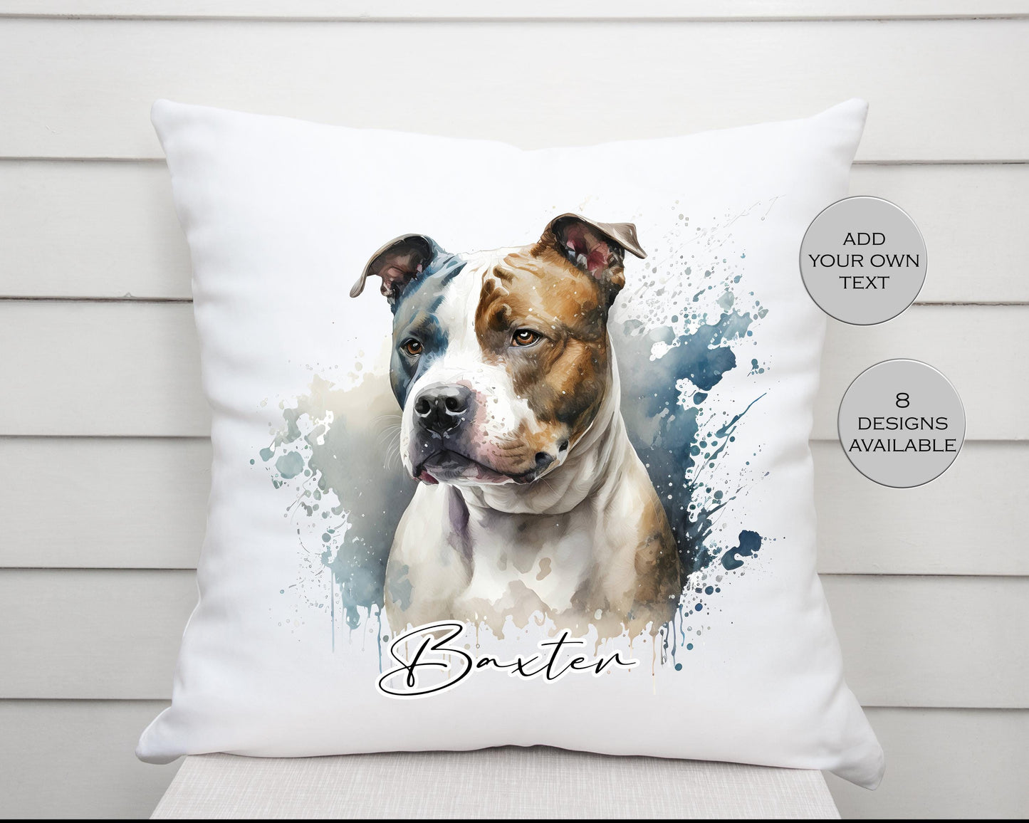Personalised Staffordshire Bull Terrier Cushion | Custom Staffy Gift | Dog Lover Pillow