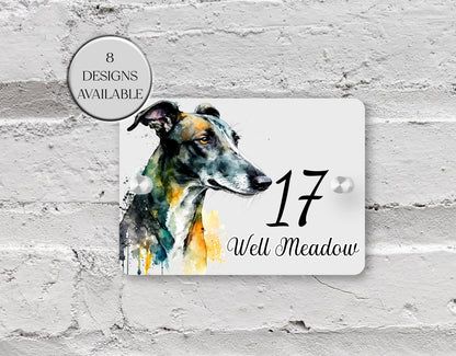 Personalised Greyhound House Sign | Acrylic Gate Plaque | New Home Gift