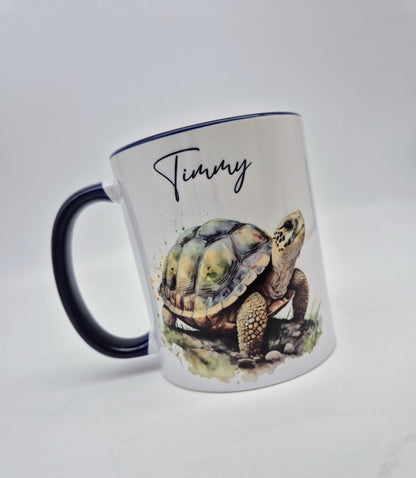 Personalised Tortoise Mug & Coaster Set – Custom Reptile Gift