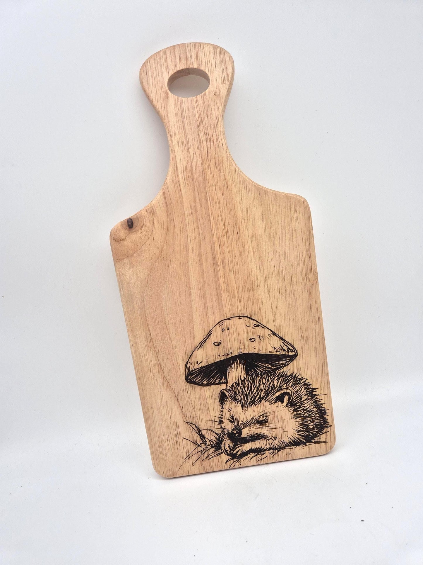 Personalised Wooden Hedgehog Chopping Board | Engraved Kitchen Gift | Rustic Cheese Board