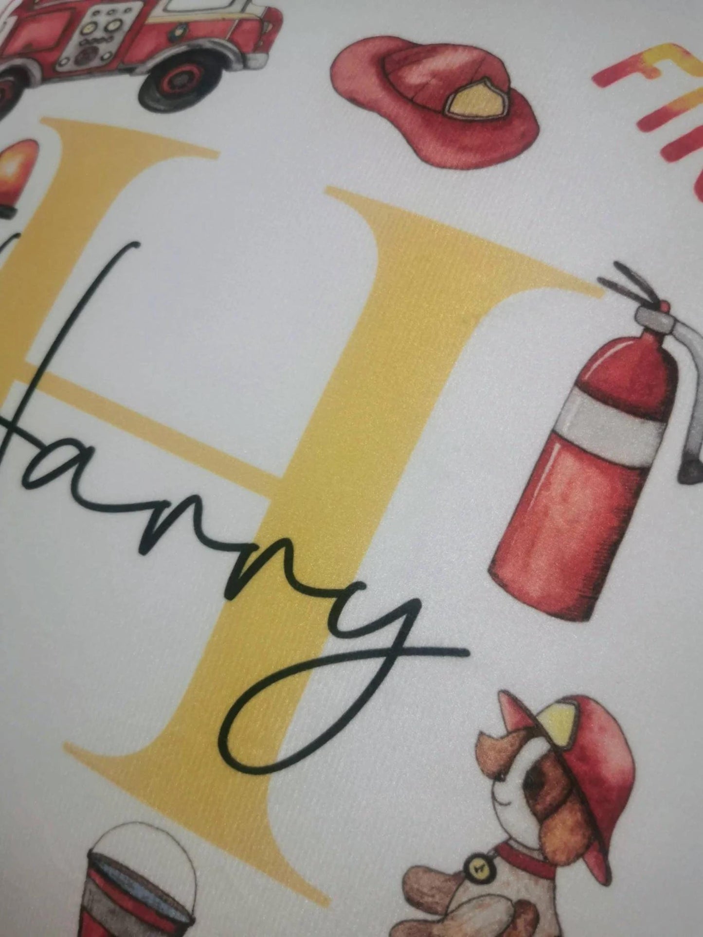 Personalised Fireman Cushion | Custom Firefighter Pillow | Boys Bedroom Gift