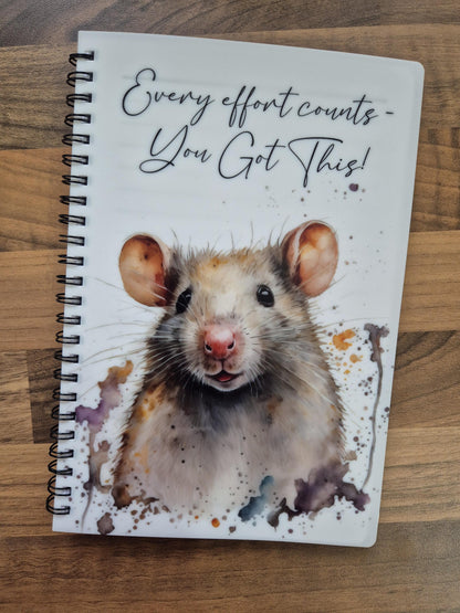 Personalised Rat Notebook – Custom A4 & A5 Notepad | Rat Lover Gift