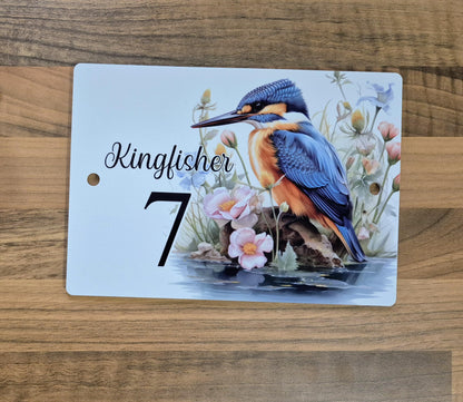 Personalised Watercolour Kingfisher House Sign | Acrylic Gate Plaque | New Home Gift