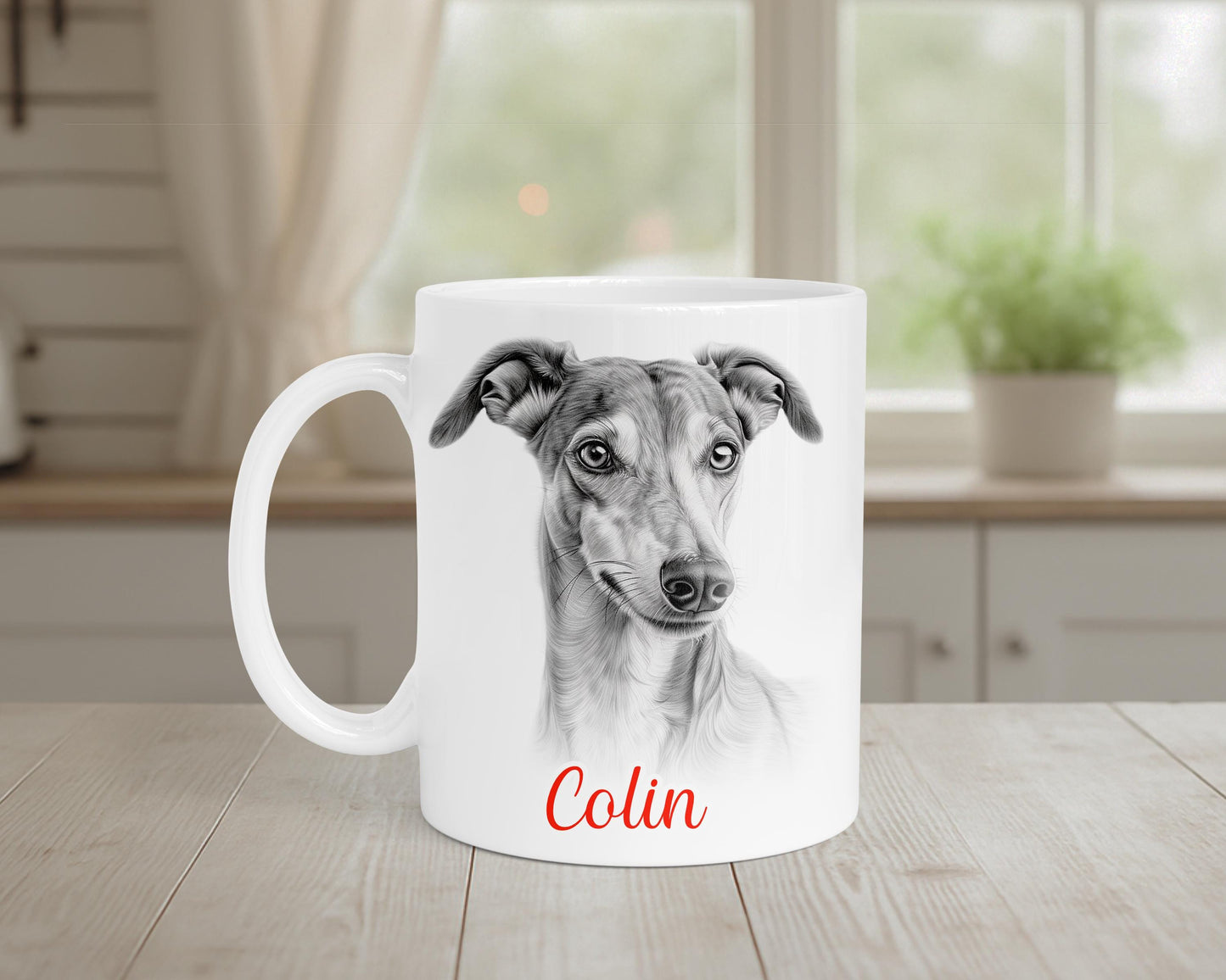 Personalised Greyhound Mug & Coaster Set | Dog Lover Gift