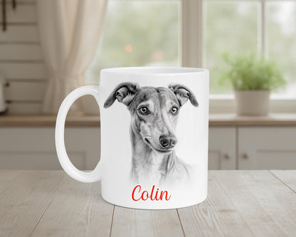 Personalised Greyhound Mug & Coaster Set | Dog Lover Gift