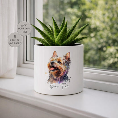 Personalised Yorkshire Terrier Plant Pot – Yorkie Dog Lover Gift & Pet Memorial