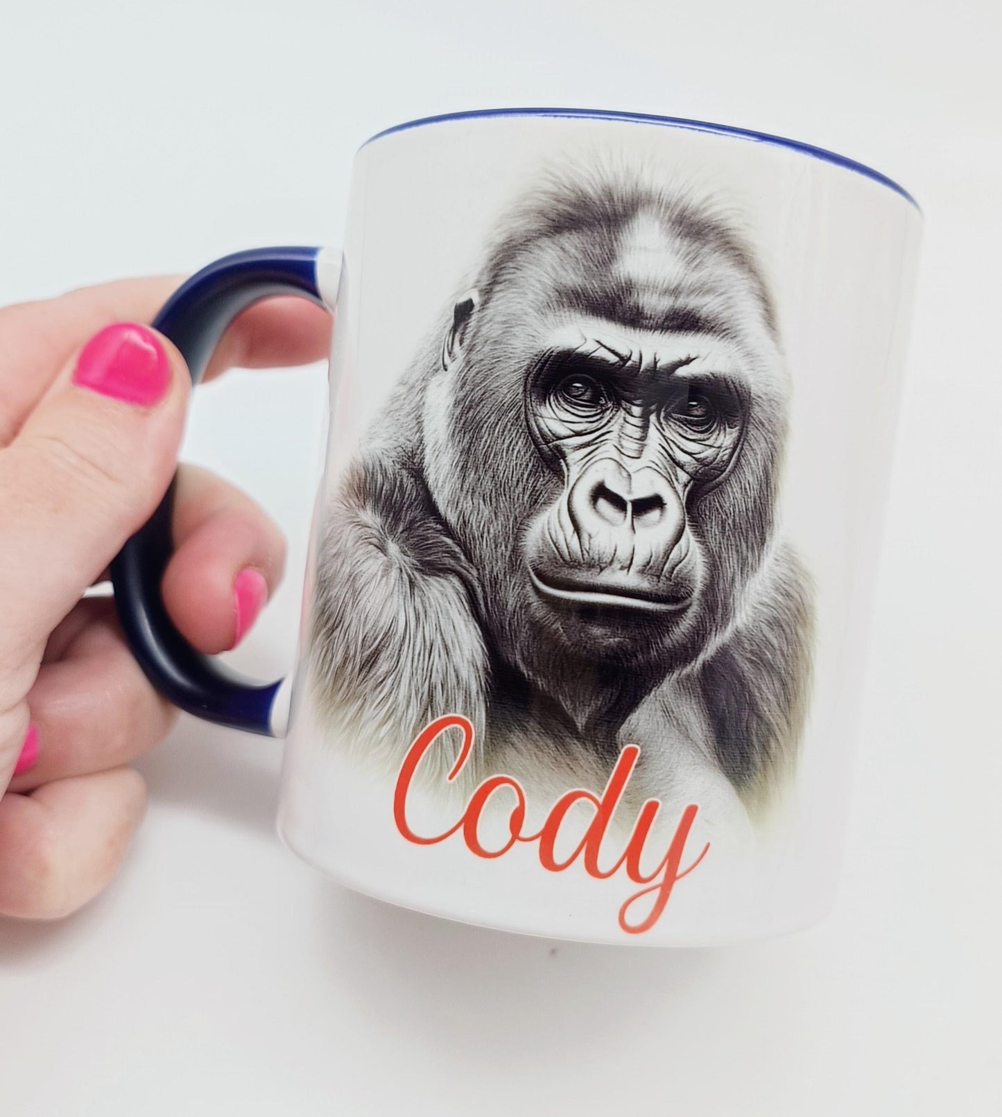 Personalised Monkey & Gorilla Mug & Coaster Set | Animal Lover Gift