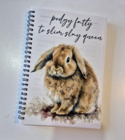 Personalised Bunny Notebook | A4 & A5 Rabbit Journal | Lined Notepad | Stationery Gift for Animal Lovers