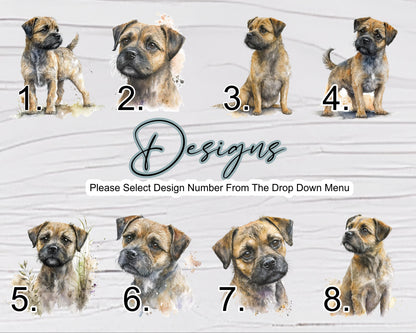 Personalised Watercolour Border Terrier House Sign | Acrylic Gate Plaque | New Home Gift