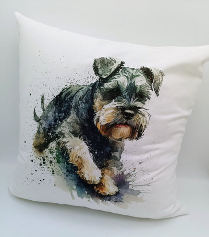 Personalised Schnauzer Cushion | Custom Dog Pillow | Gift for Dog Lovers