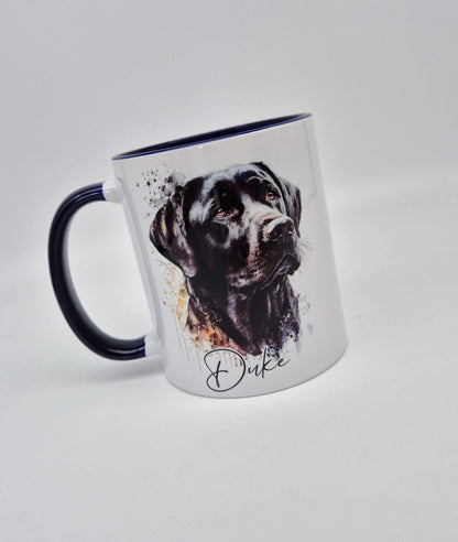 Personalised Black Labrador Mug & Coaster Set – Dog Lover Gift