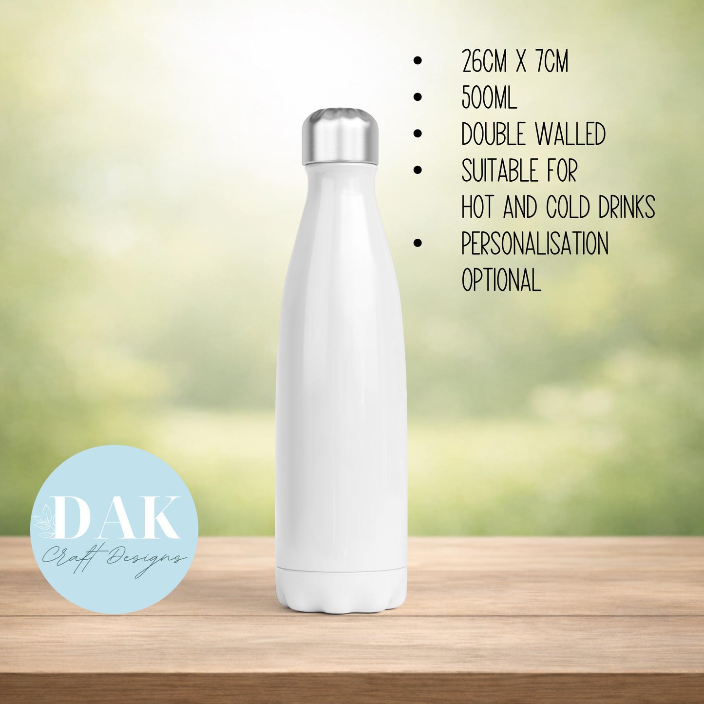 Personalised Dachshund Water Bottle – Stainless Steel Insulated | Sausage Dog Gift