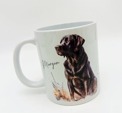 Personalised Black Labrador Mug & Coaster Set – Dog Lover Gift
