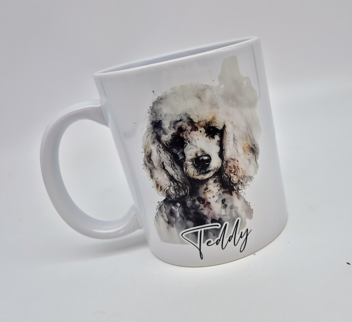 Personalised Poodle Mug & Coaster Set – Dog Lover Gift | Custom Name Coffee Cup