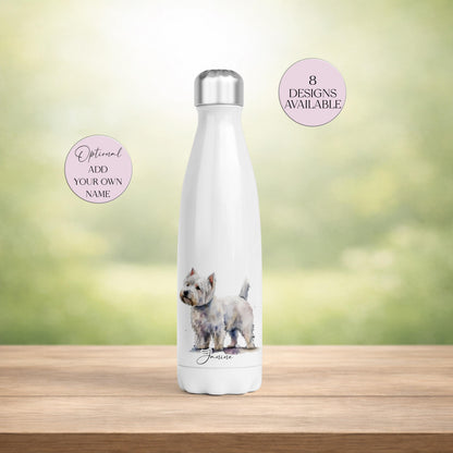 Personalised West Highland Terrier Water Bottle | Westie Dog Gift