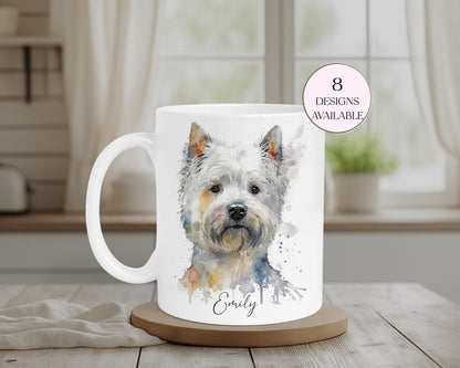 Personalised West Highland Terrier Mug & Coaster Set | Westie Dog Lover Gift