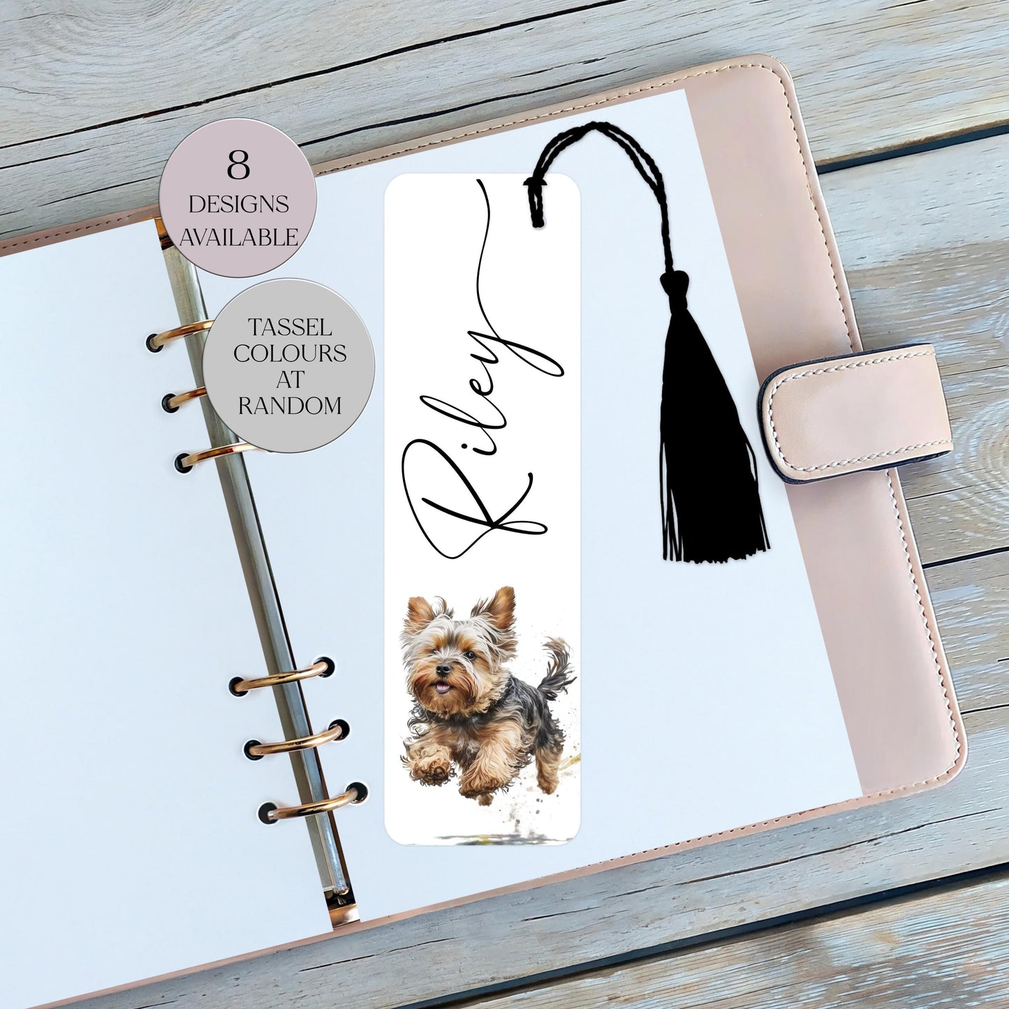 Personalised Yorkshire Terrier Bookmark | Metal Yorkie Gift with Tassel | Custom Dog Lover Bookmark