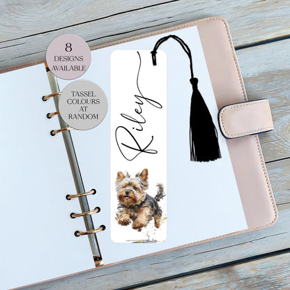 Personalised Yorkshire Terrier Bookmark | Metal Yorkie Gift with Tassel | Custom Dog Lover Bookmark