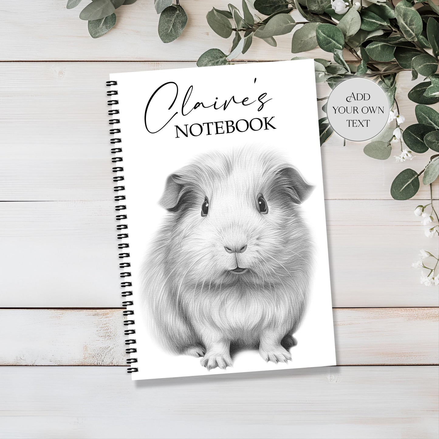 Personalised Guinea Pig Notebook – Custom A4 & A5 Notepad | Guinea Pig Lover Gift