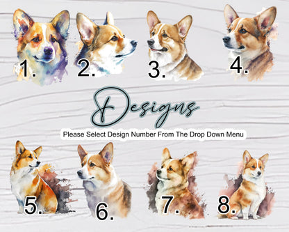 Personalised Welsh Corgi Glass Chopping Board | A3 or A4 | Dog Lover Gift