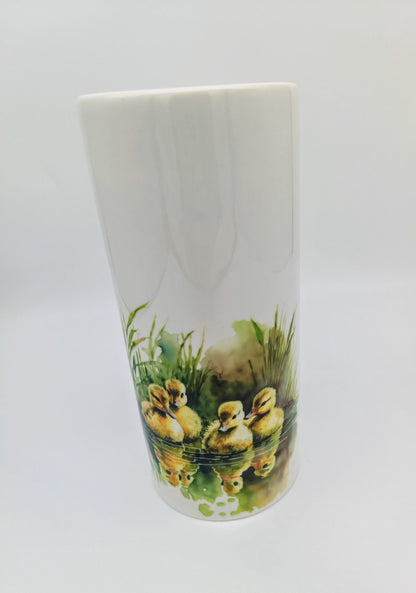 Personalised Duck Ceramic Vase – Custom Watercolour Duckling Flower Pot