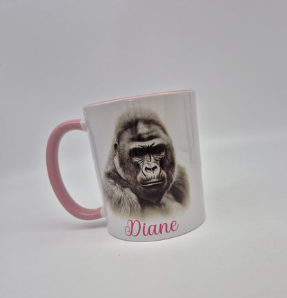 Personalised Monkey & Gorilla Mug & Coaster Set | Animal Lover Gift