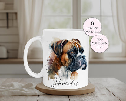 Personalised Boxer Dog Mug & Coaster Set | Dog Lover Gift