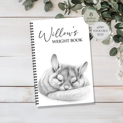 Personalised Chinchilla Notebook | Custom Name Journal | Cute Gift for Chinchilla Lovers