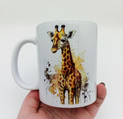 Personalised Giraffe Mug & Coaster Set – Custom Animal Gift