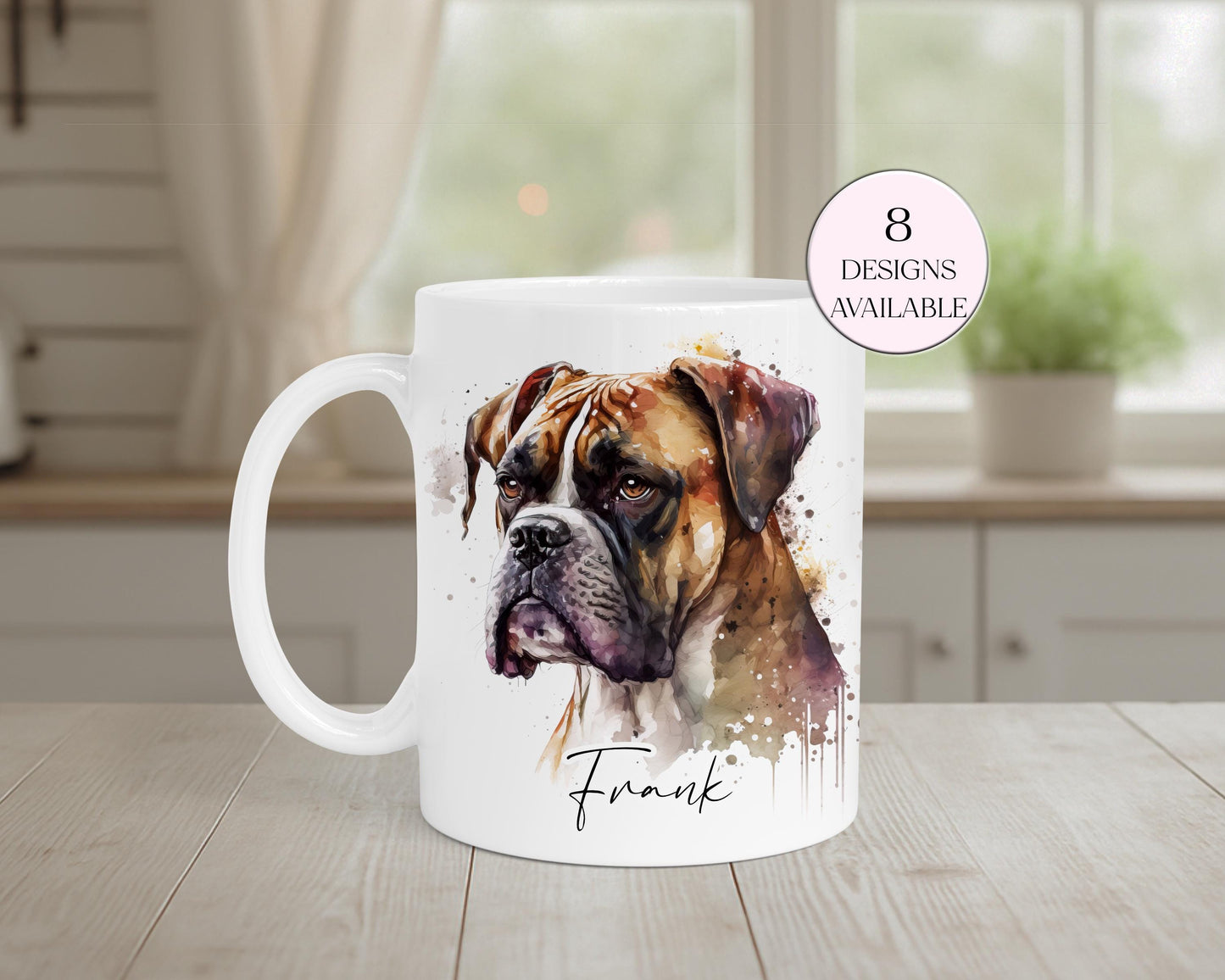 Personalised Boxer Dog Mug & Coaster Set | Dog Lover Gift