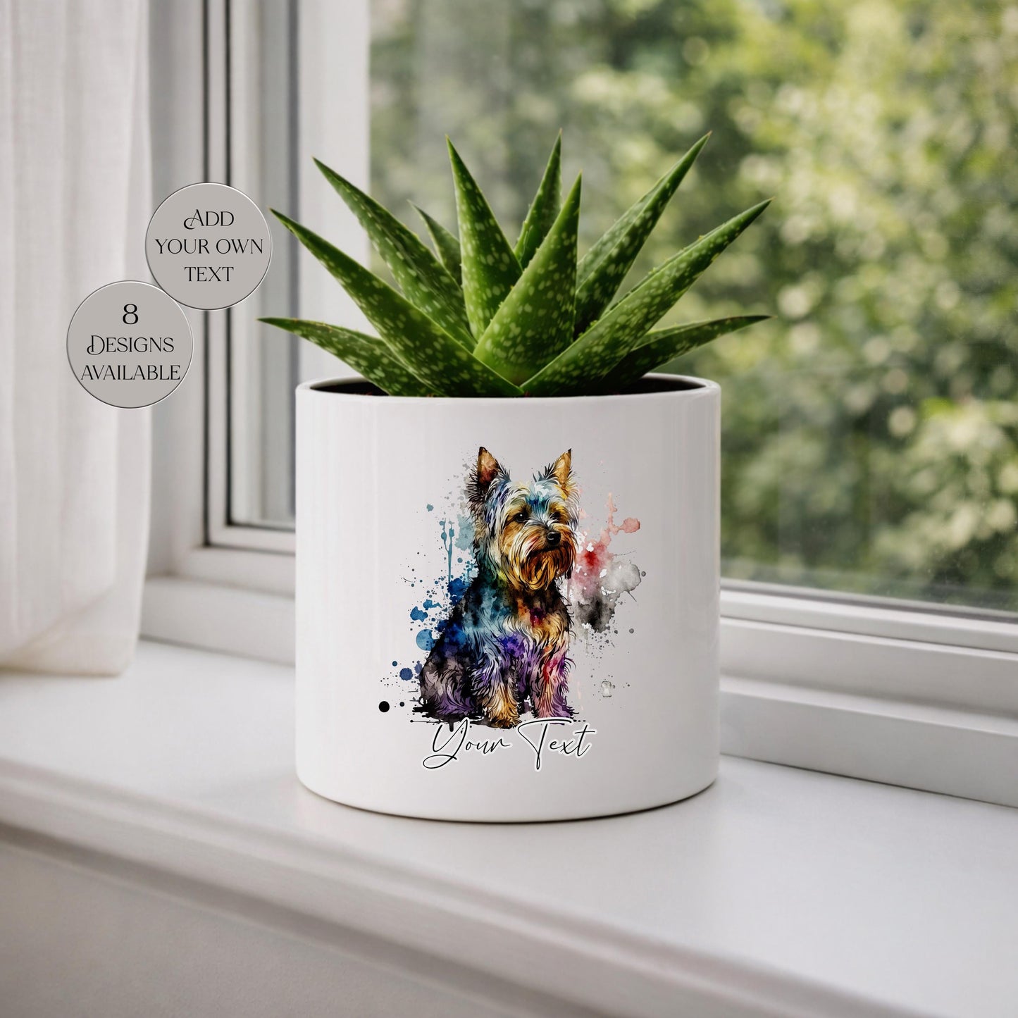 Personalised Yorkshire Terrier Plant Pot – Yorkie Dog Lover Gift & Pet Memorial