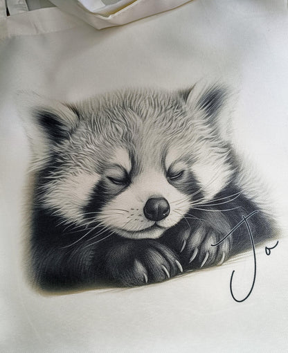 Personalised Red Panda Tote Bag | Custom Eco-Friendly Bag | Gift for Animal Lovers
