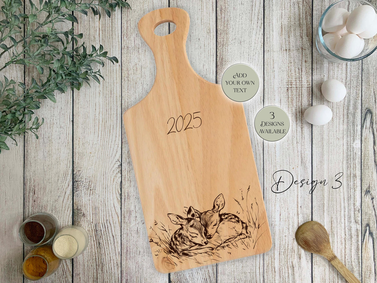 Personalised Deer Chopping Board | Engraved Wooden Serving Board | Deer Gift