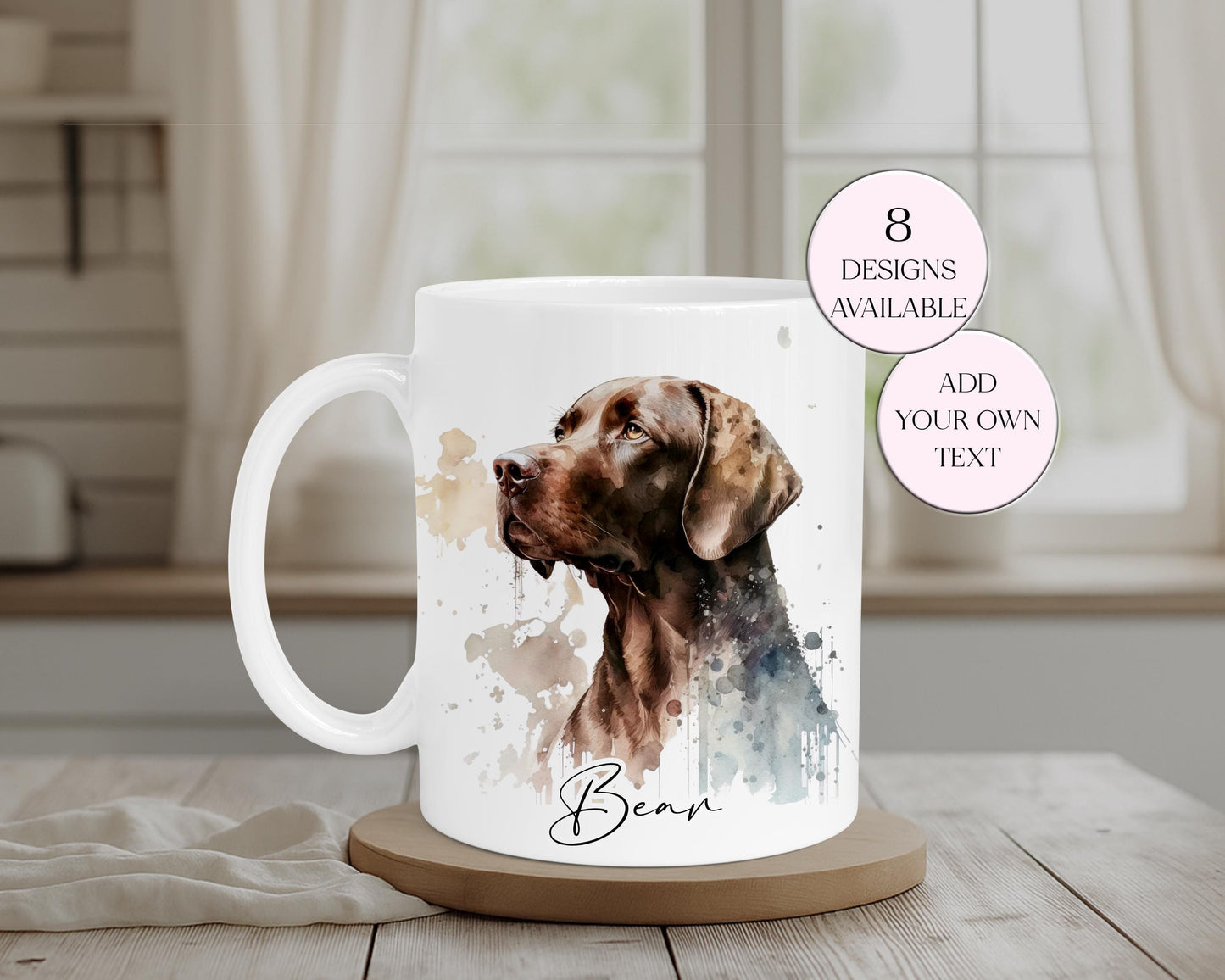 Personalised Chocolate Labrador Mug & Coaster Set | Dog Lover Gift