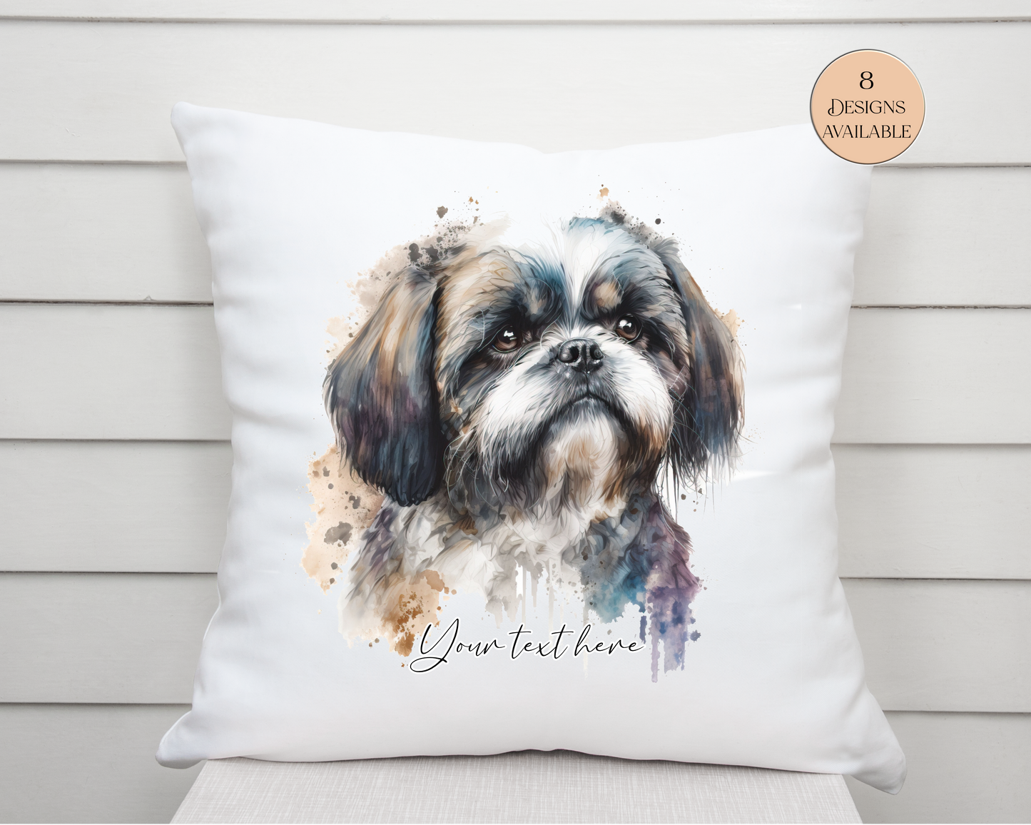 Shih Tzu Cushion – Cute Dog Pillow for Shih Tzu Lovers | Pet Throw Pillow | Gift for Dog Owners, Mum, Friend or Memorial